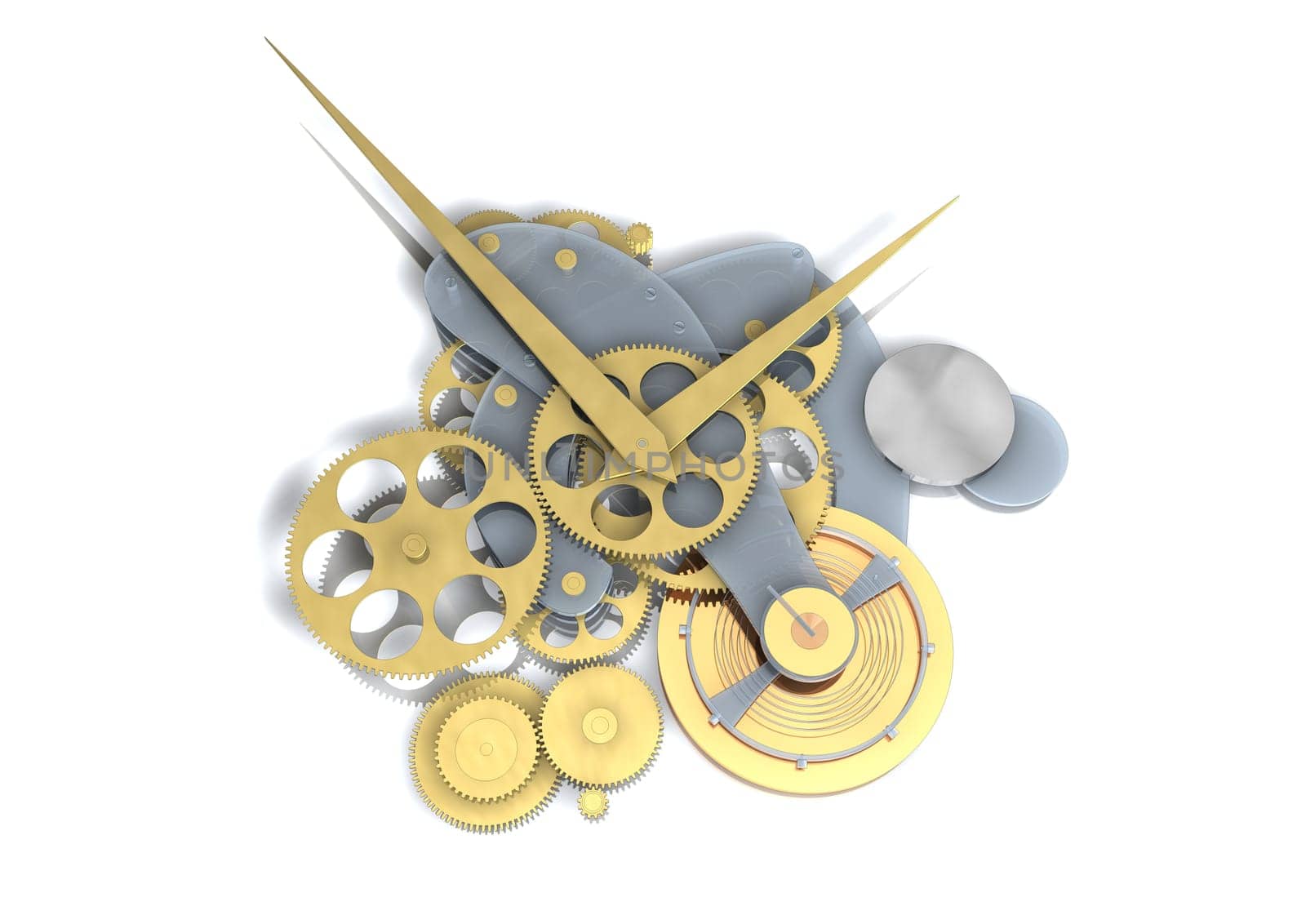 clock works on white background