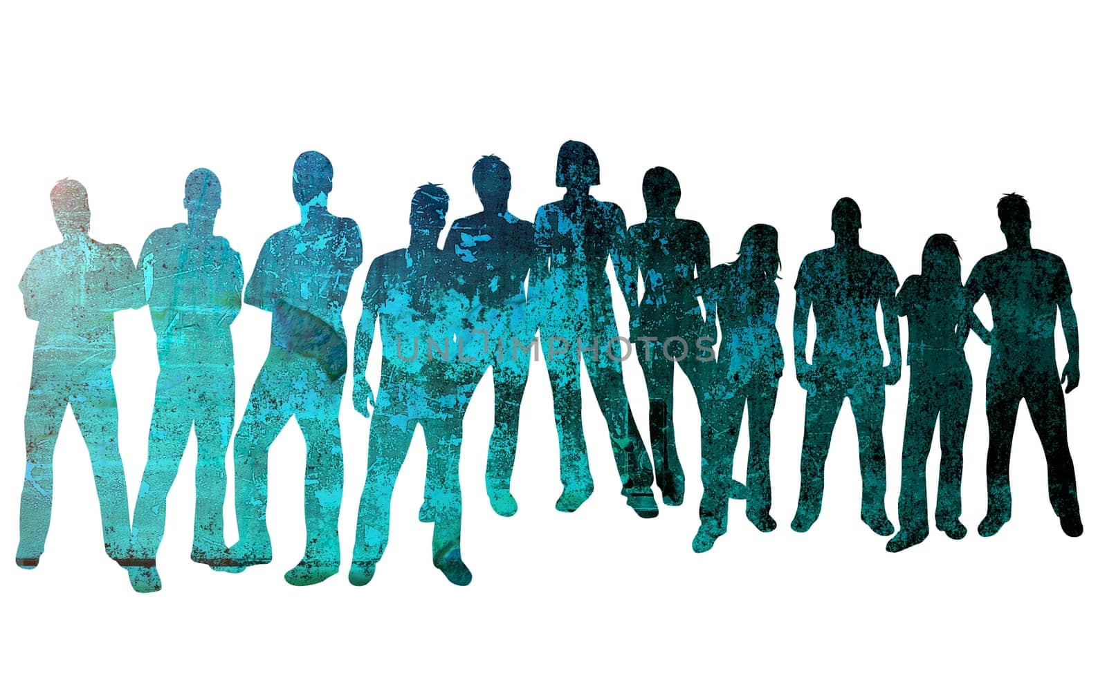 textures style of people silhouettes
