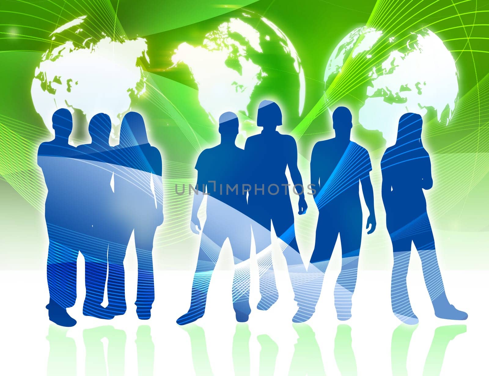 textures style of people silhouettes