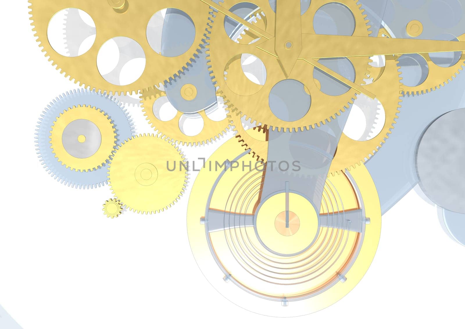 clock works on white background