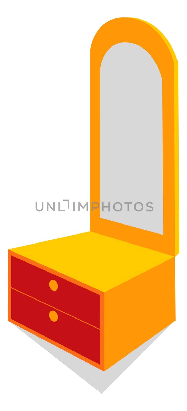 Line illustration for the Dressing Table
