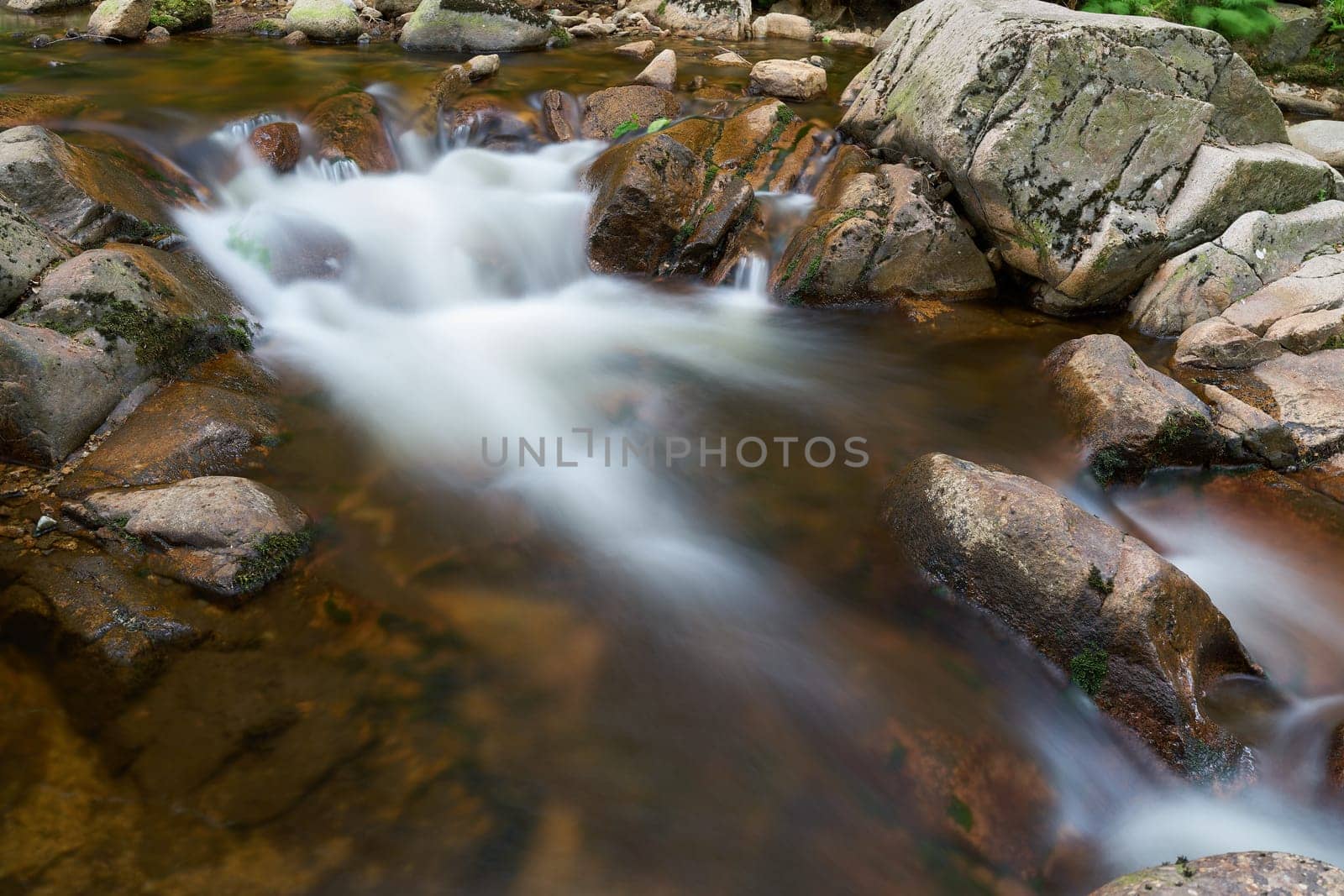 the river Ilse near Ilsenburg in the forest at the foot of the Brocken in the Harz National Park