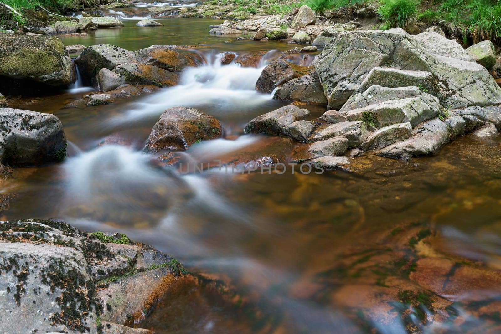 the river Ilse near Ilsenburg in the forest at the foot of the Brocken in the Harz National Park