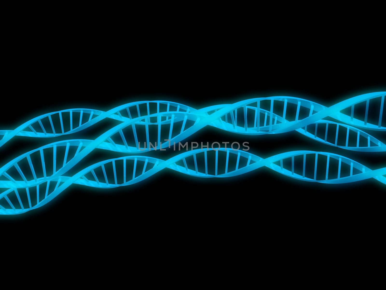 3d rendered illustration of double helix