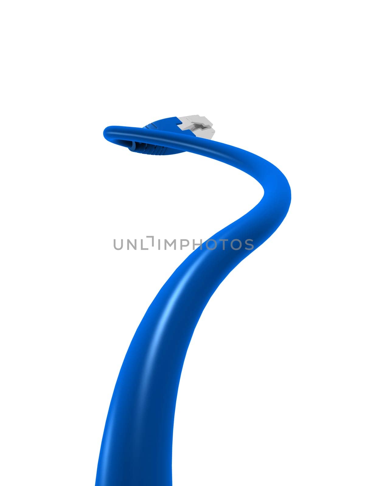 3d rendered illustration of a network cable