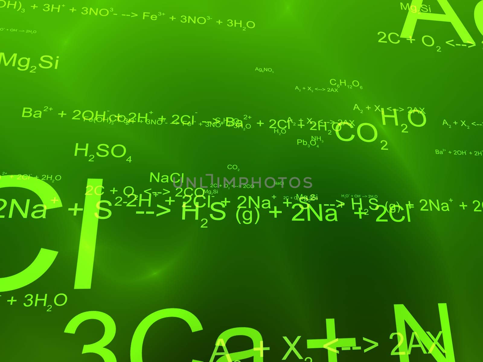 3d rendered illustration of science formulas