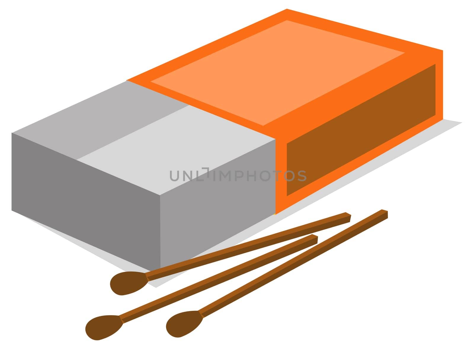 illustration for the match box