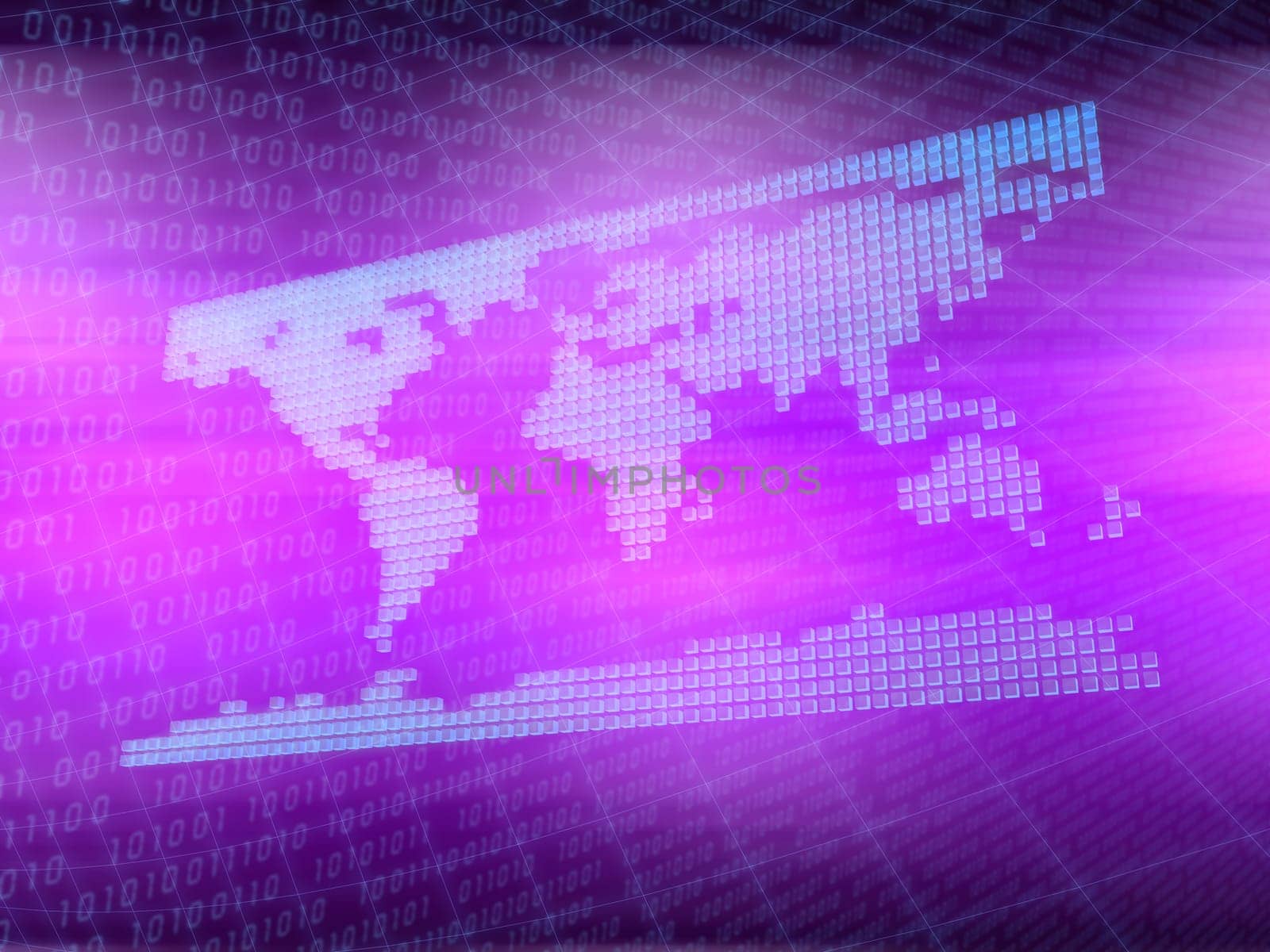 3d rendered illustration of a world map