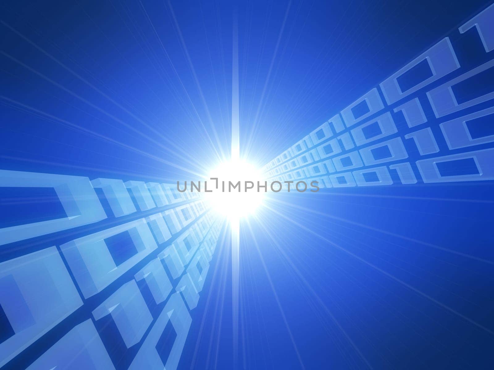 3d rendered illustration of an abstract digital background