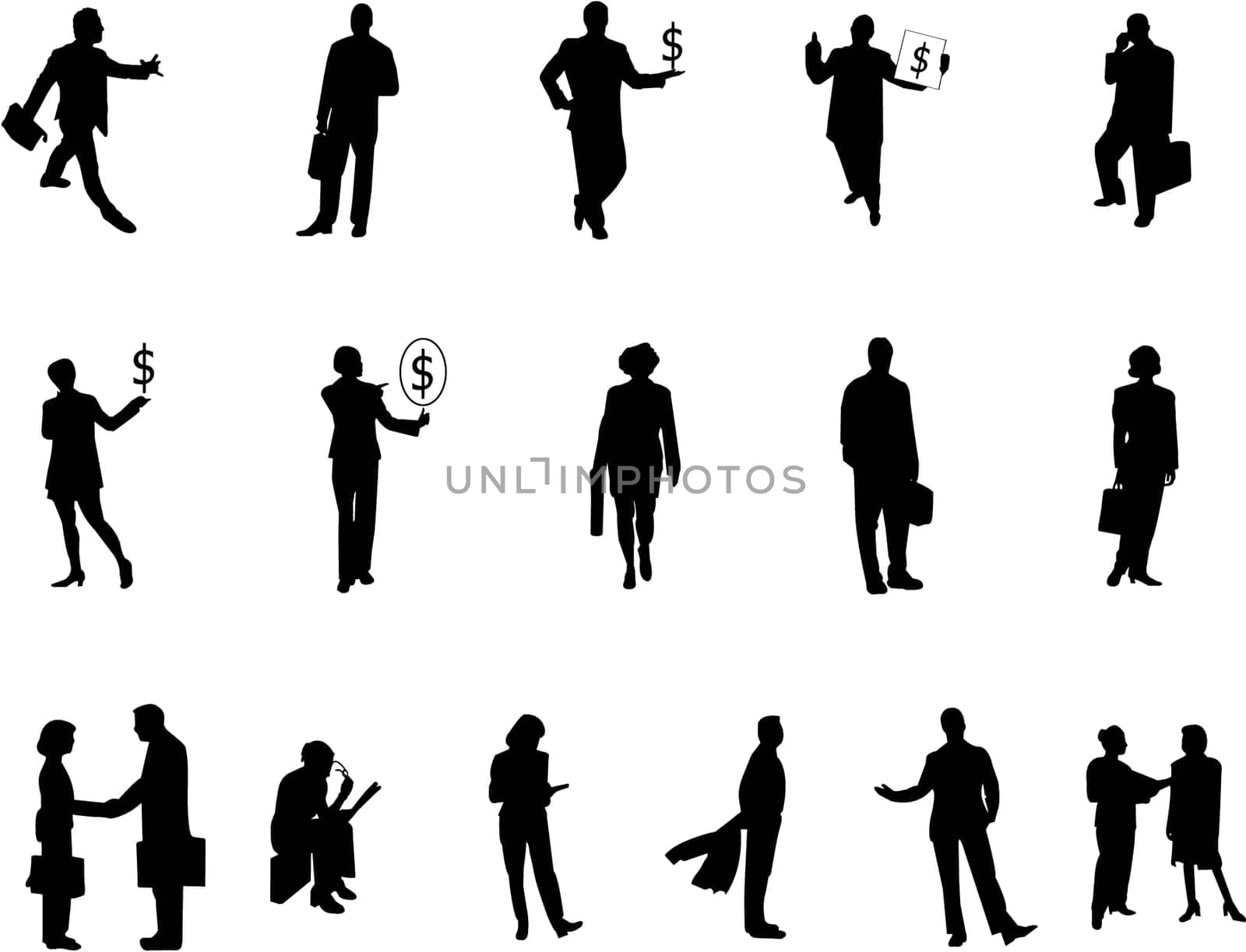 business silhouettes