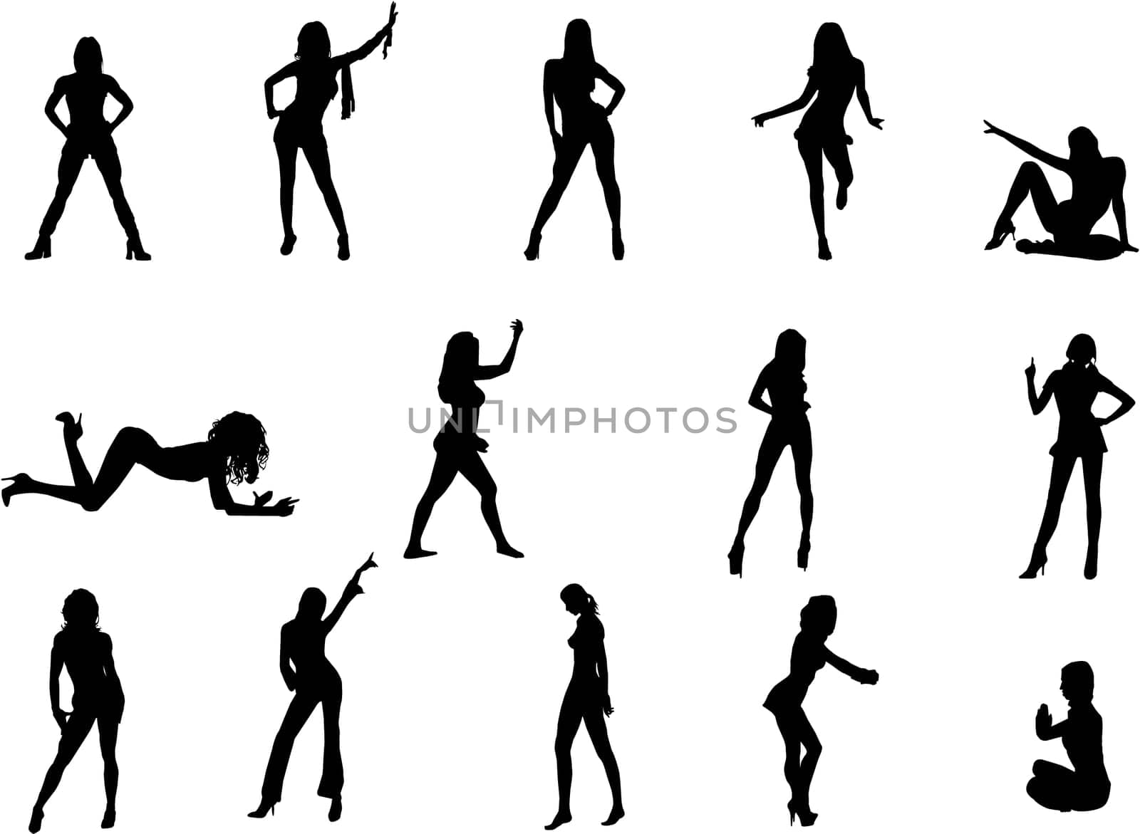 girl silhouettes