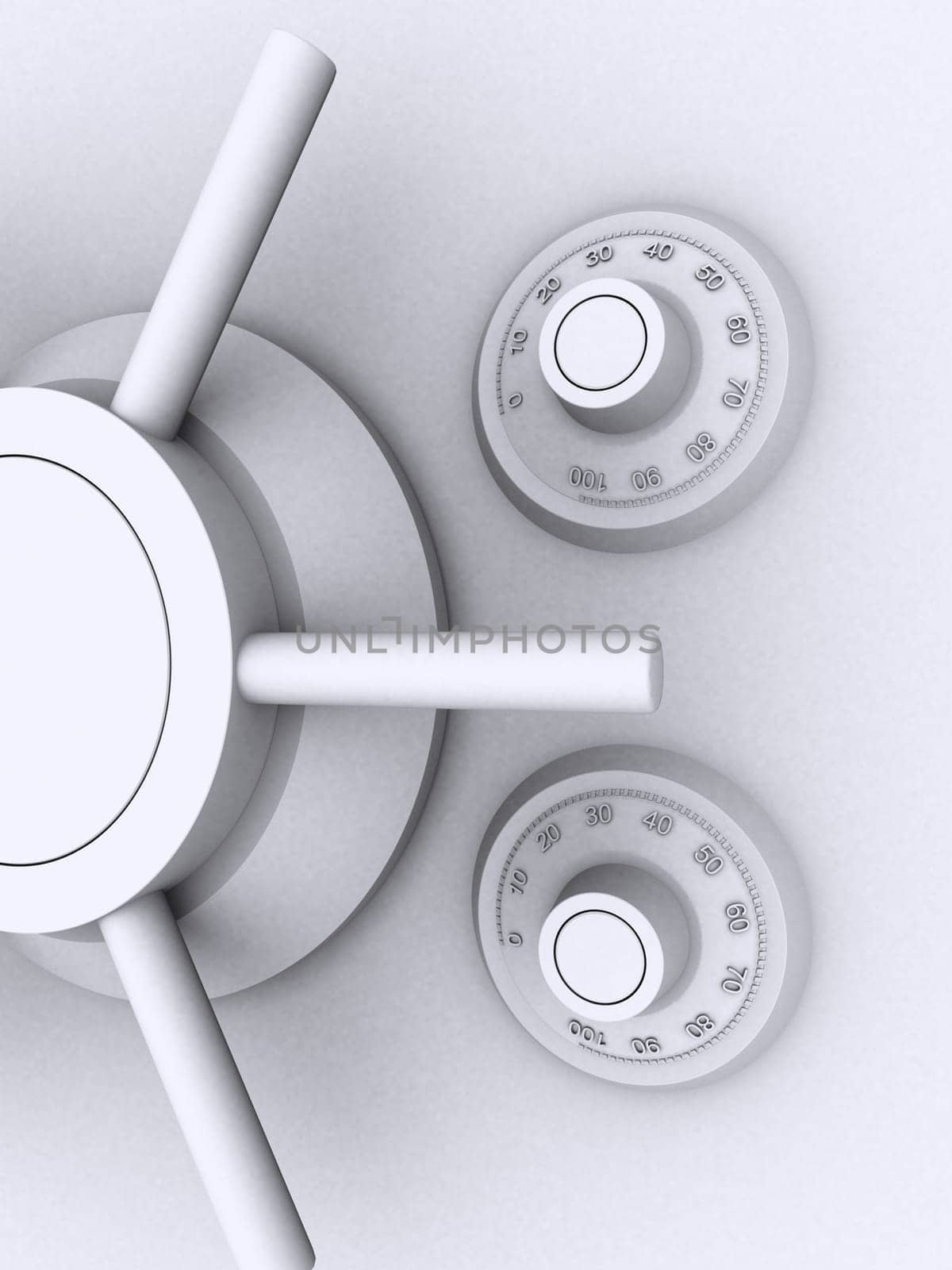 3d rendered illustration from a part of a vault