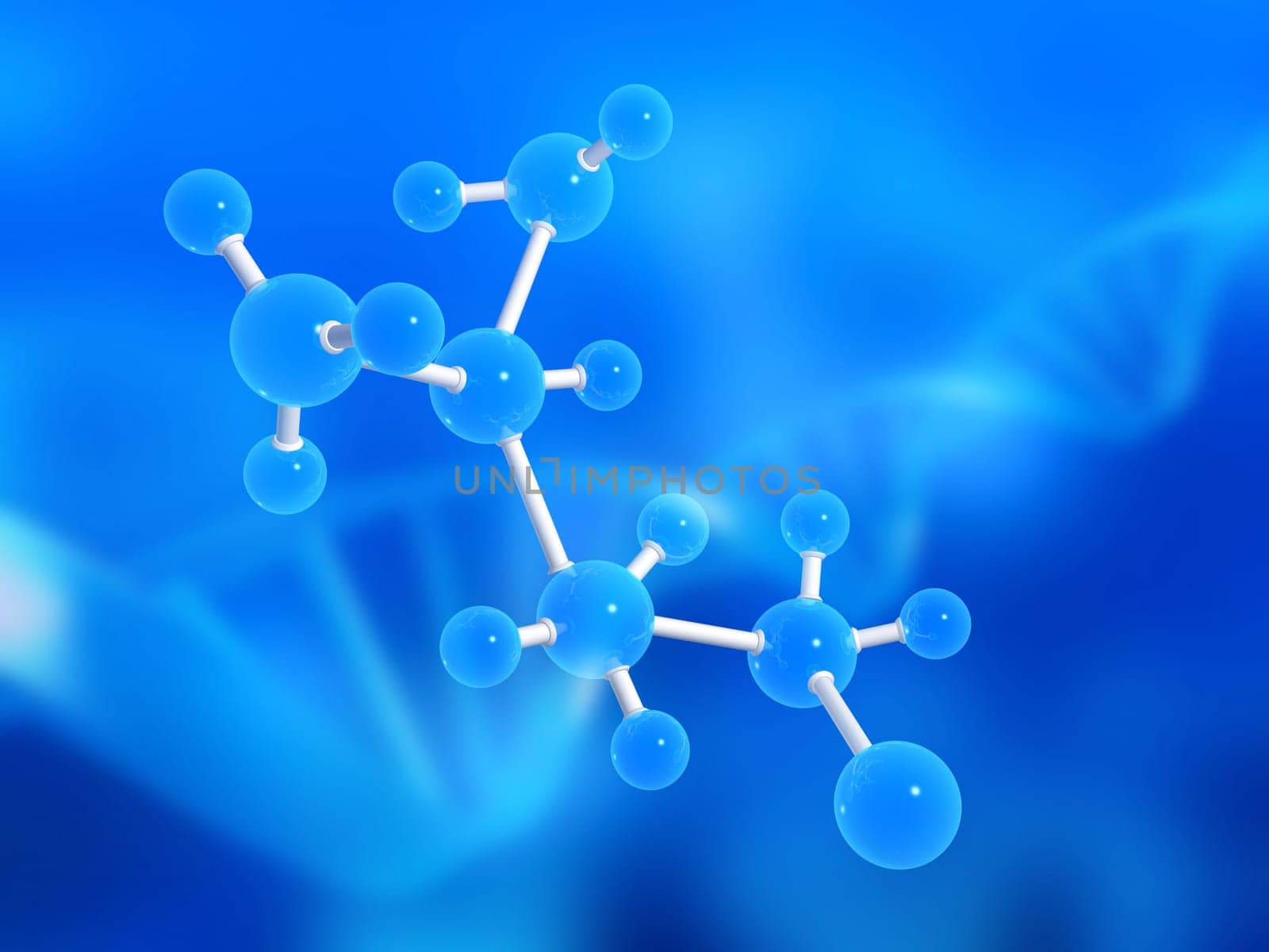 3d rendered illustration of science formulas and molecules