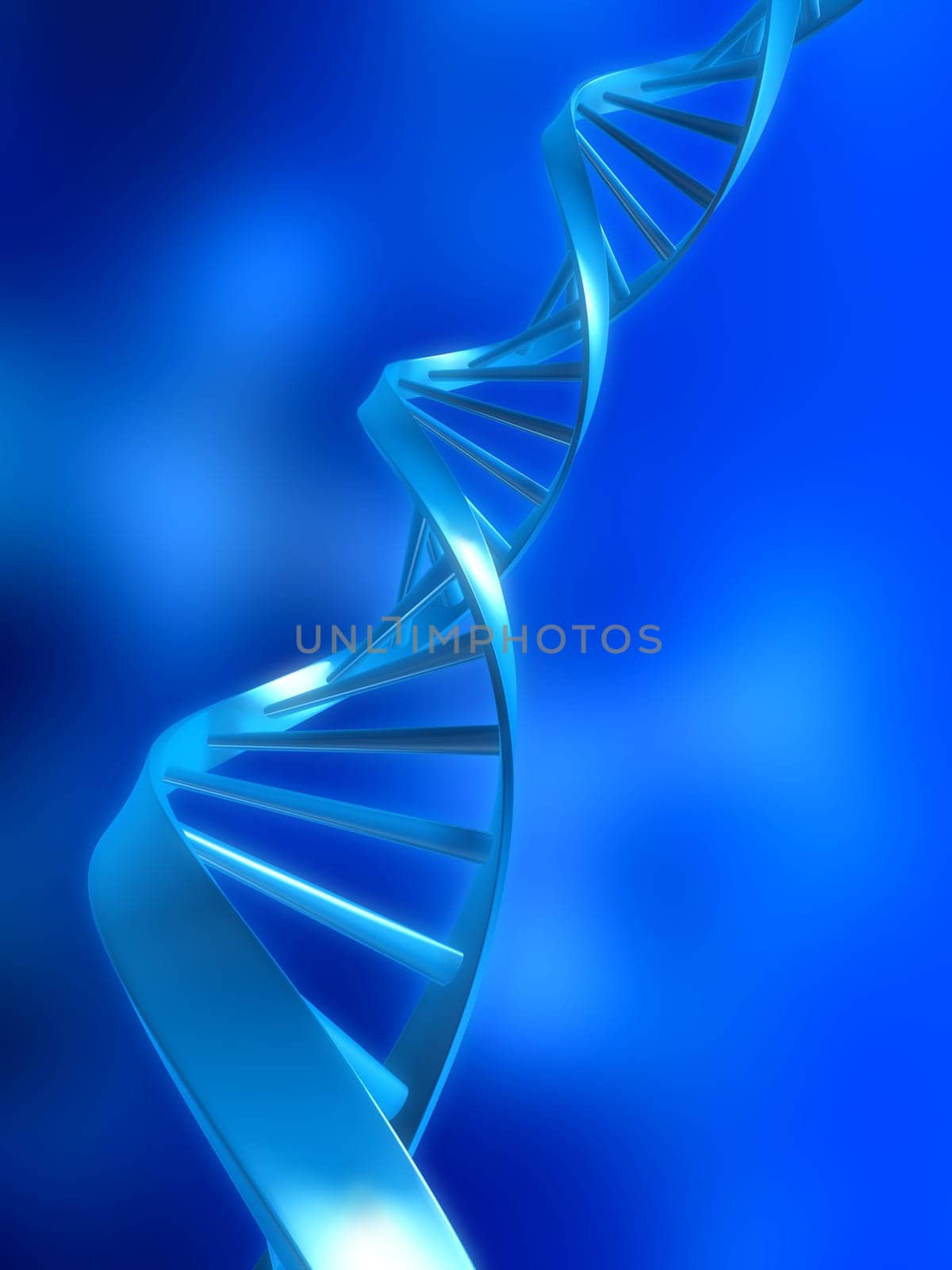 3d rendered illustration of a double helix
