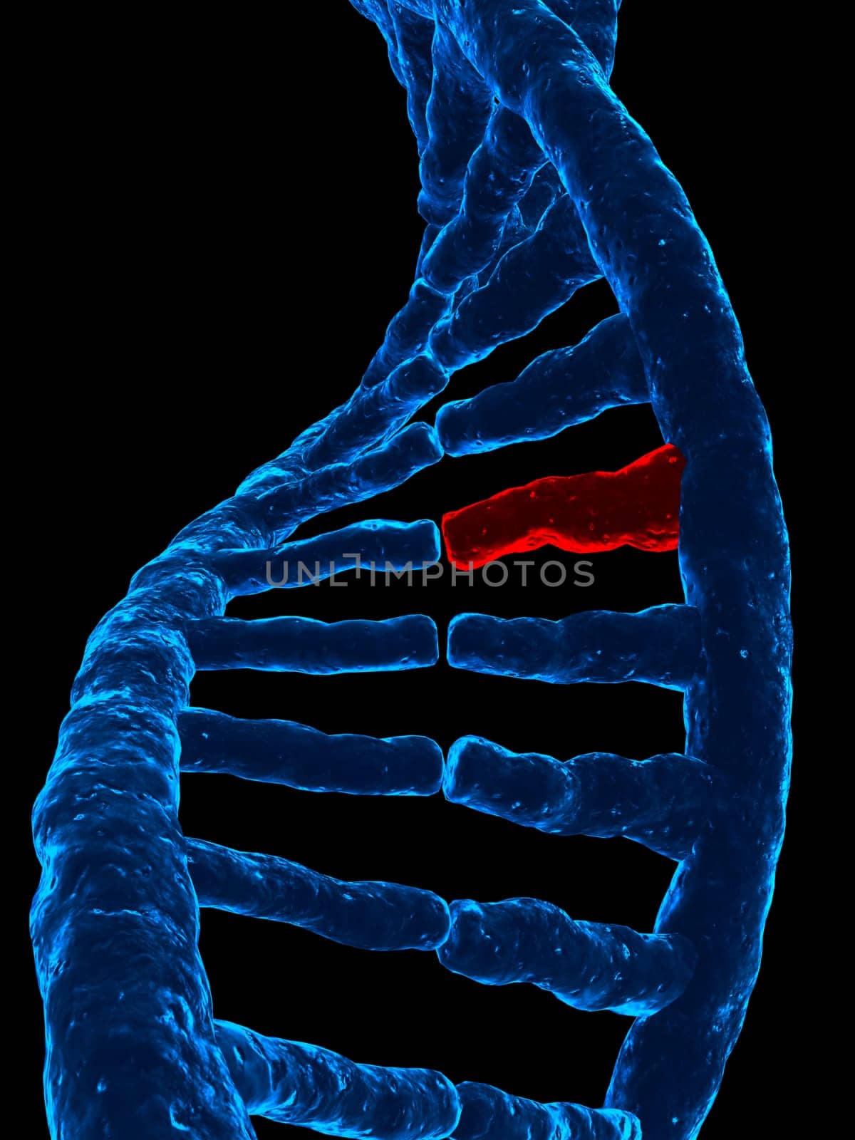 3d rendered illustration of a double helix