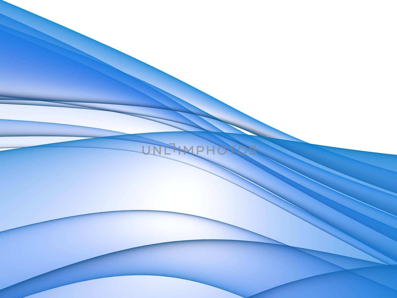 3d rendered illustration of an abstract blue background