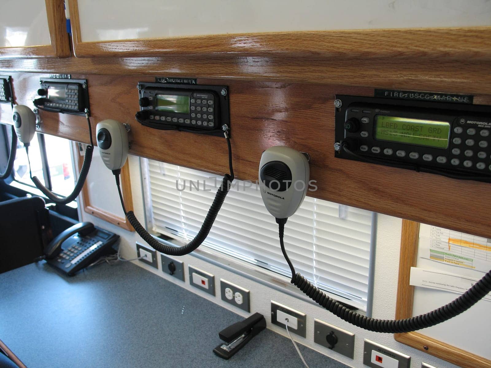 radios in mobile command center