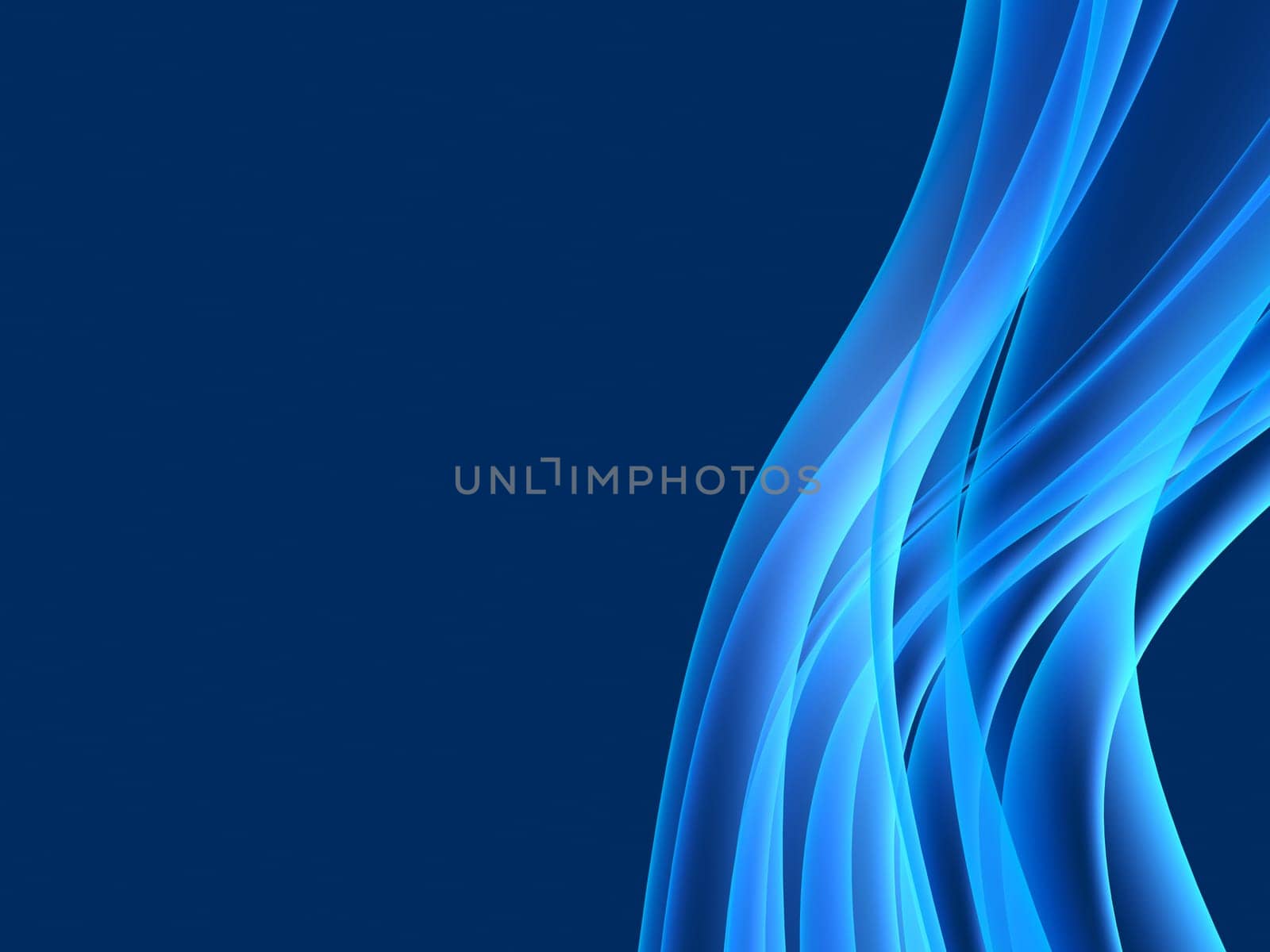 3d rendered illustration of an abstract blue background
