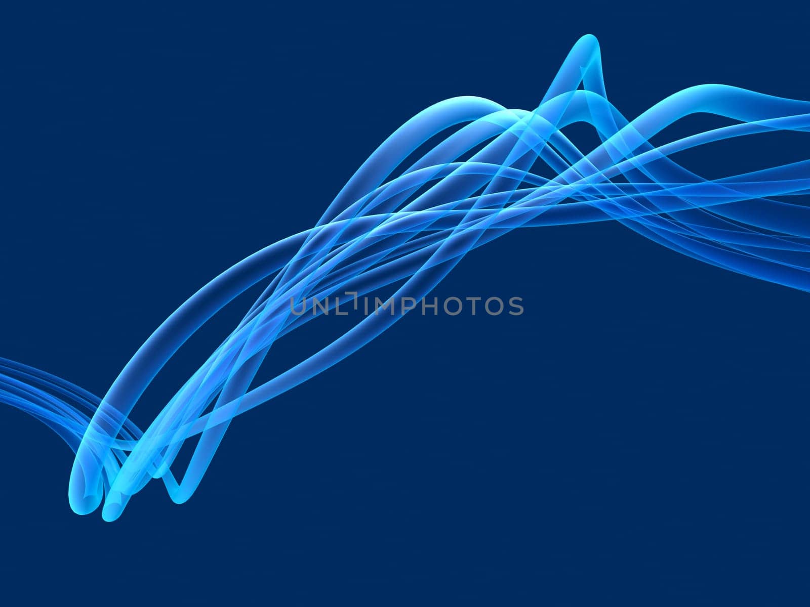 3d rendered illustration of an abstract blue background