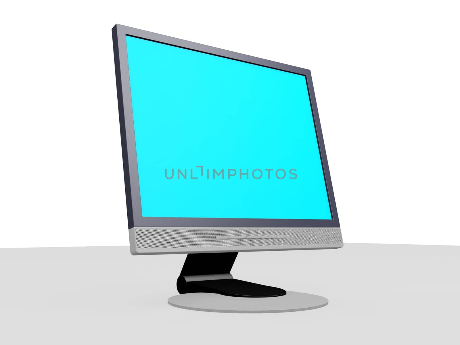 3d rendered illustration of a tft display