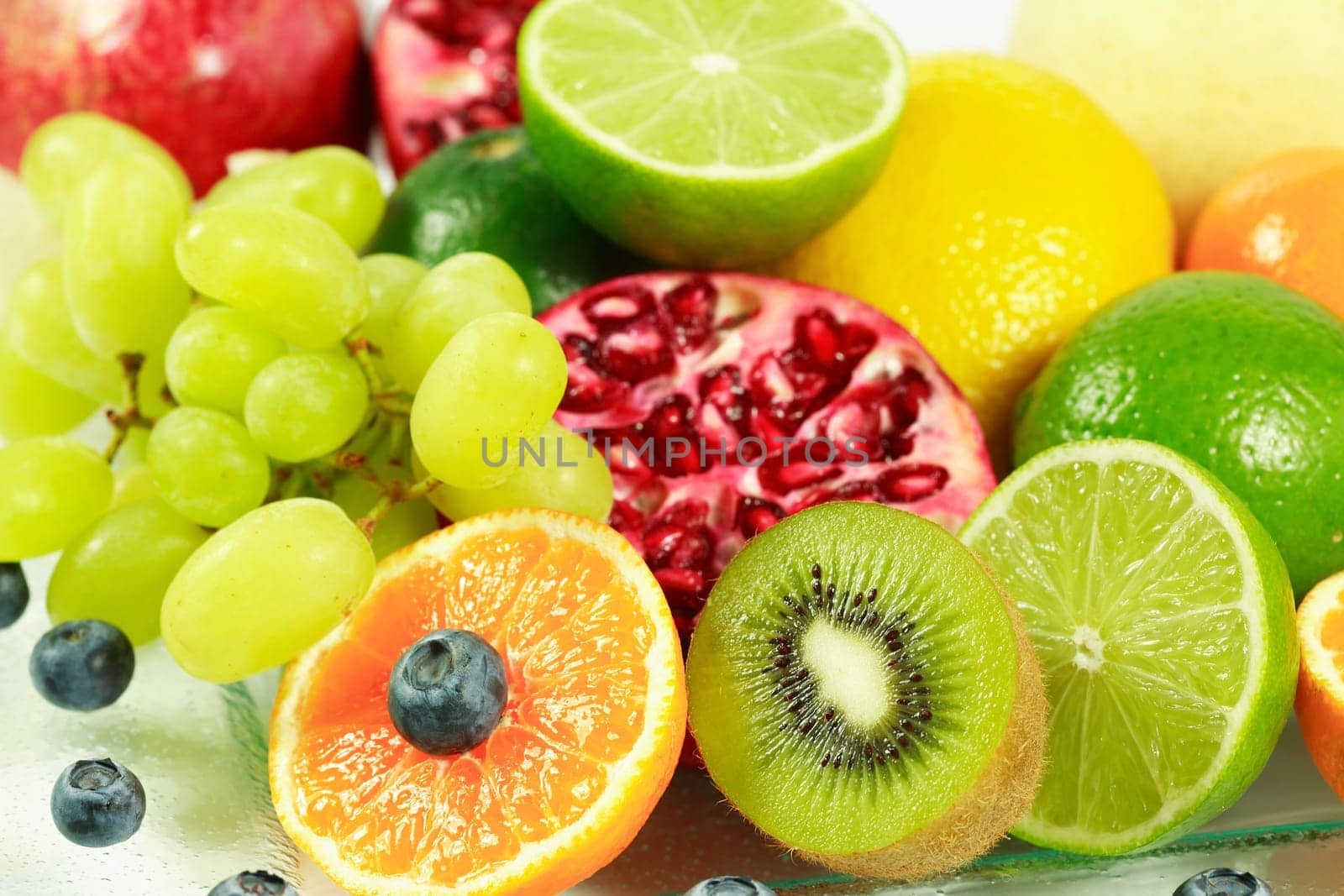 Fresh fruits with lot of vitamins