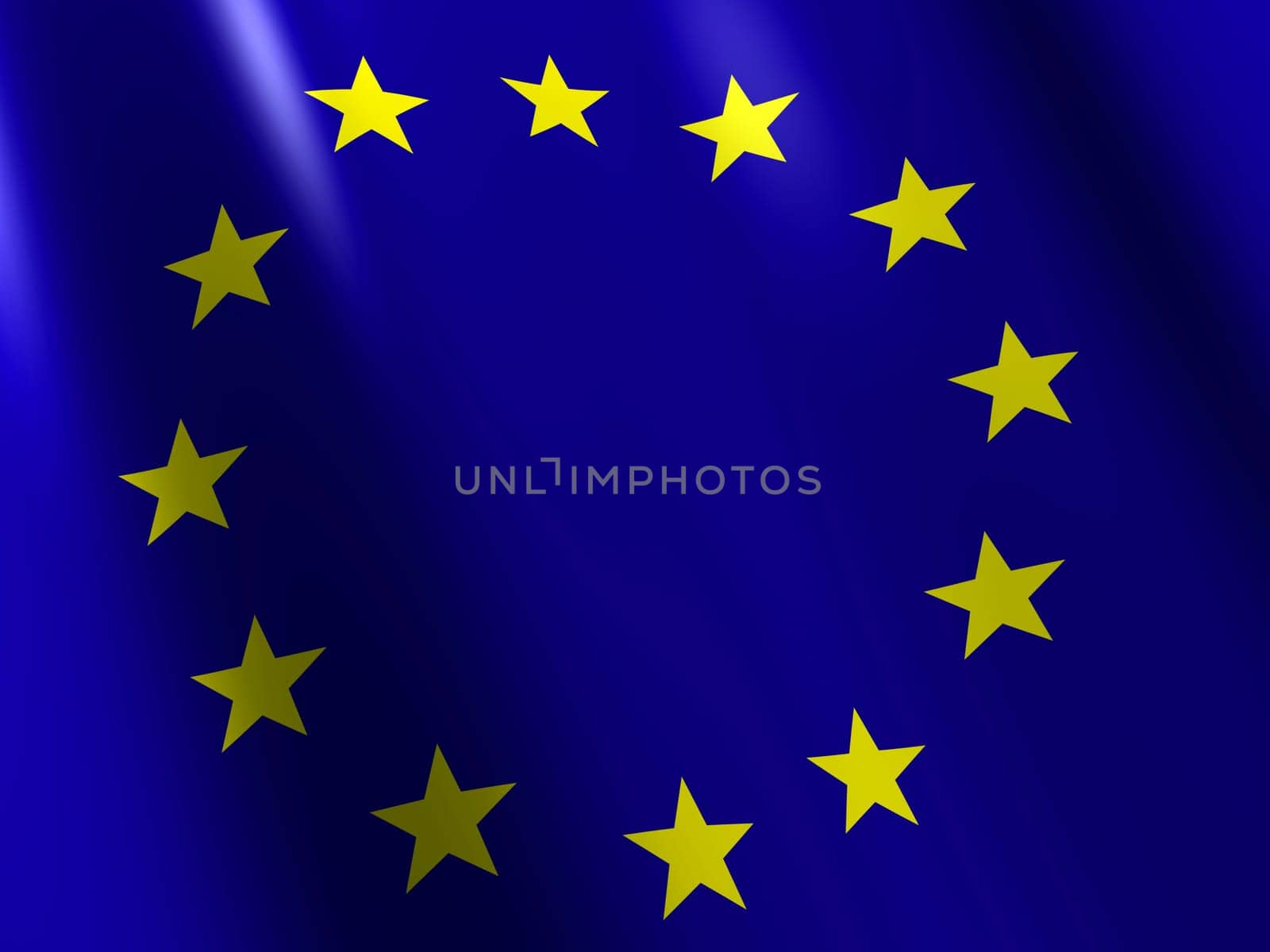 3d rendered illustration of an eu flag