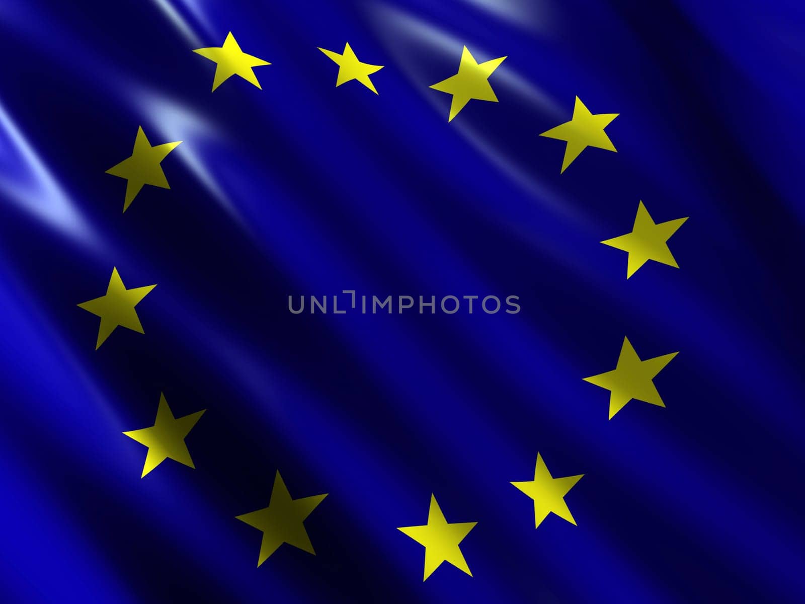 3d rendered illustration of an eu flag