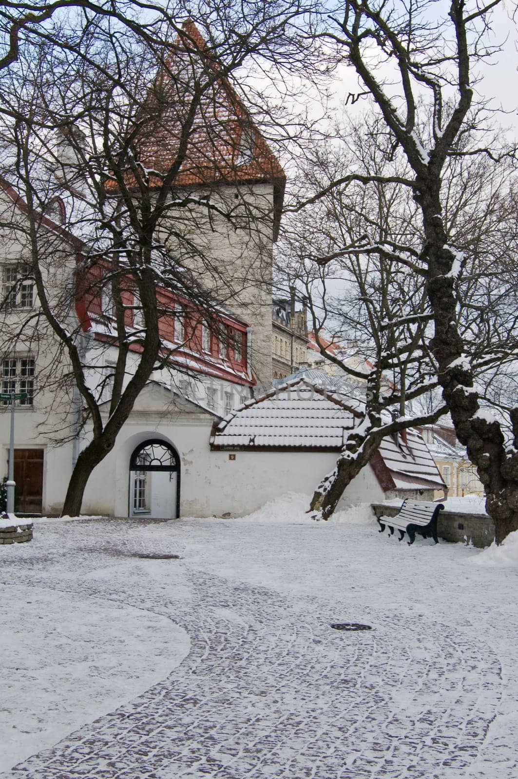 Street of city of Tallinn