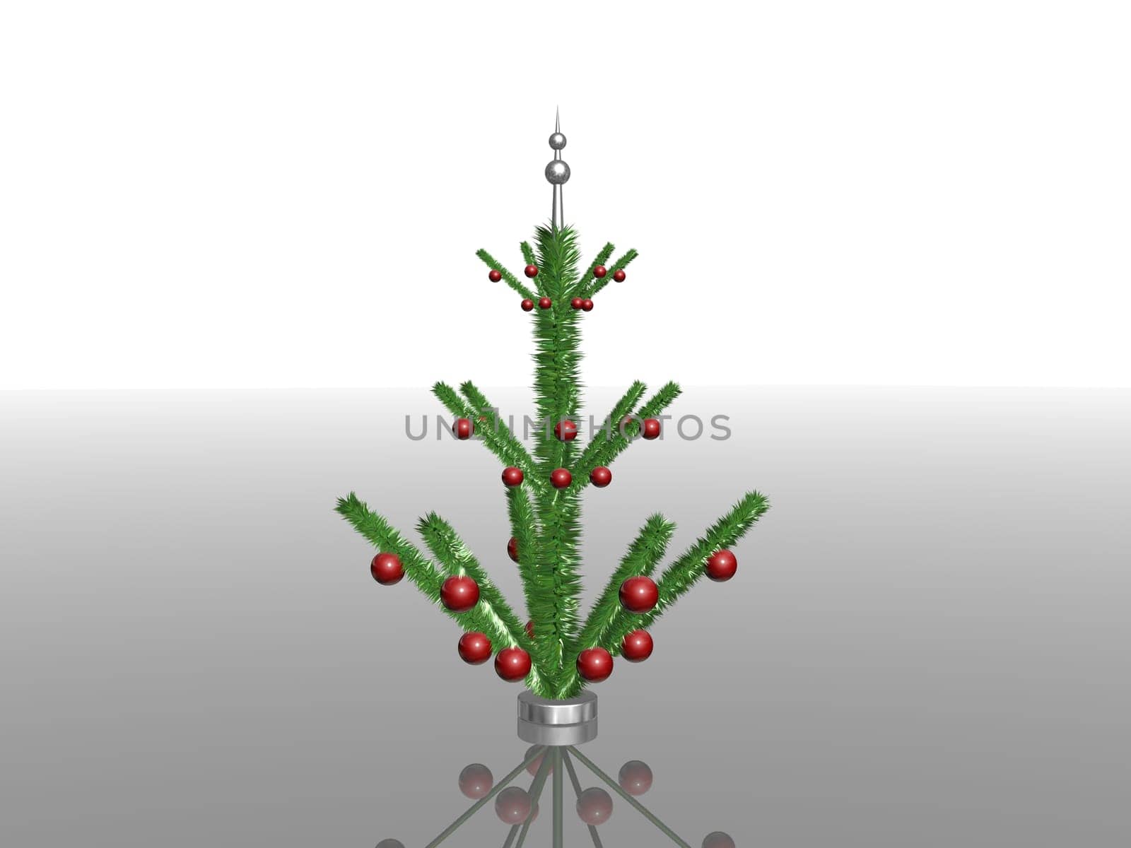 3d render of christmas tree