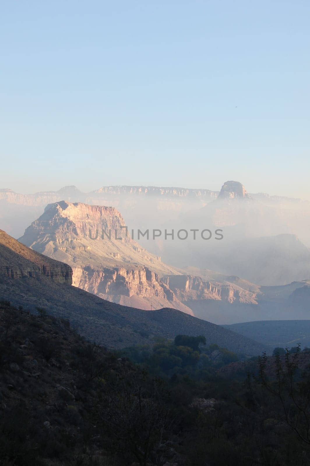 During the month of October there were controlled burns at the North Rim of the Grand Canyon. These were taken from the North Kaibab and Bright Angel trails.