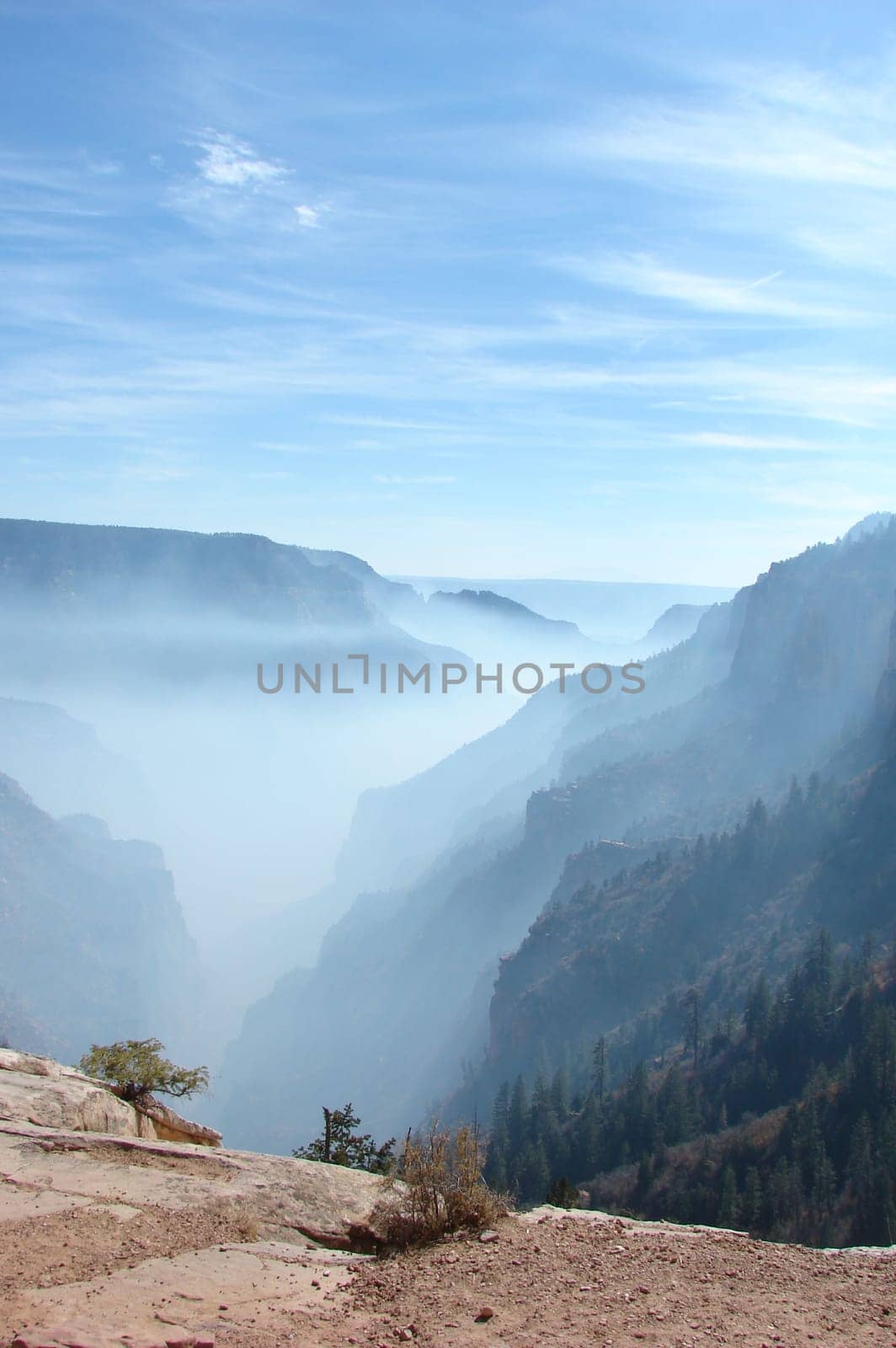 During the month of October there were controlled burns at the North Rim of the Grand Canyon. These were taken from the North Kaibab and Bright Angel trails.