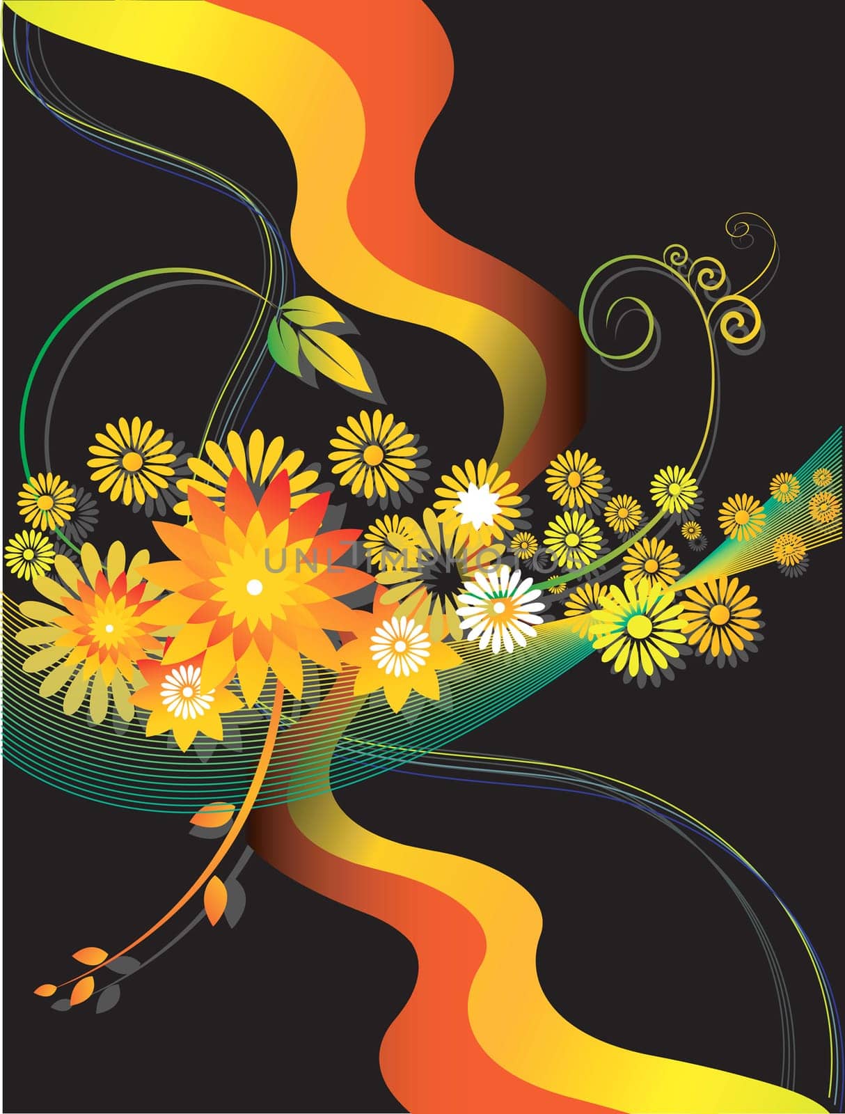 Floral design vectors