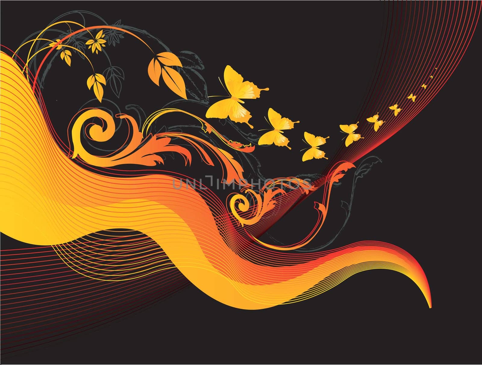 Floral design vectors
