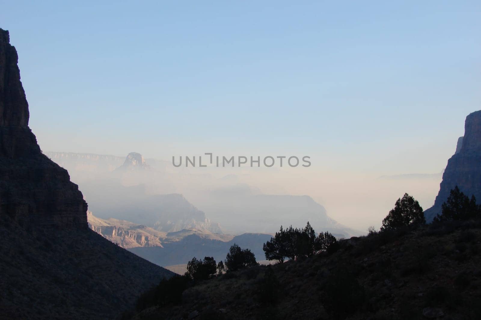 During the month of October there were controlled burns at the North Rim of the Grand Canyon. These were taken from the North Kaibab and Bright Angel trails.
