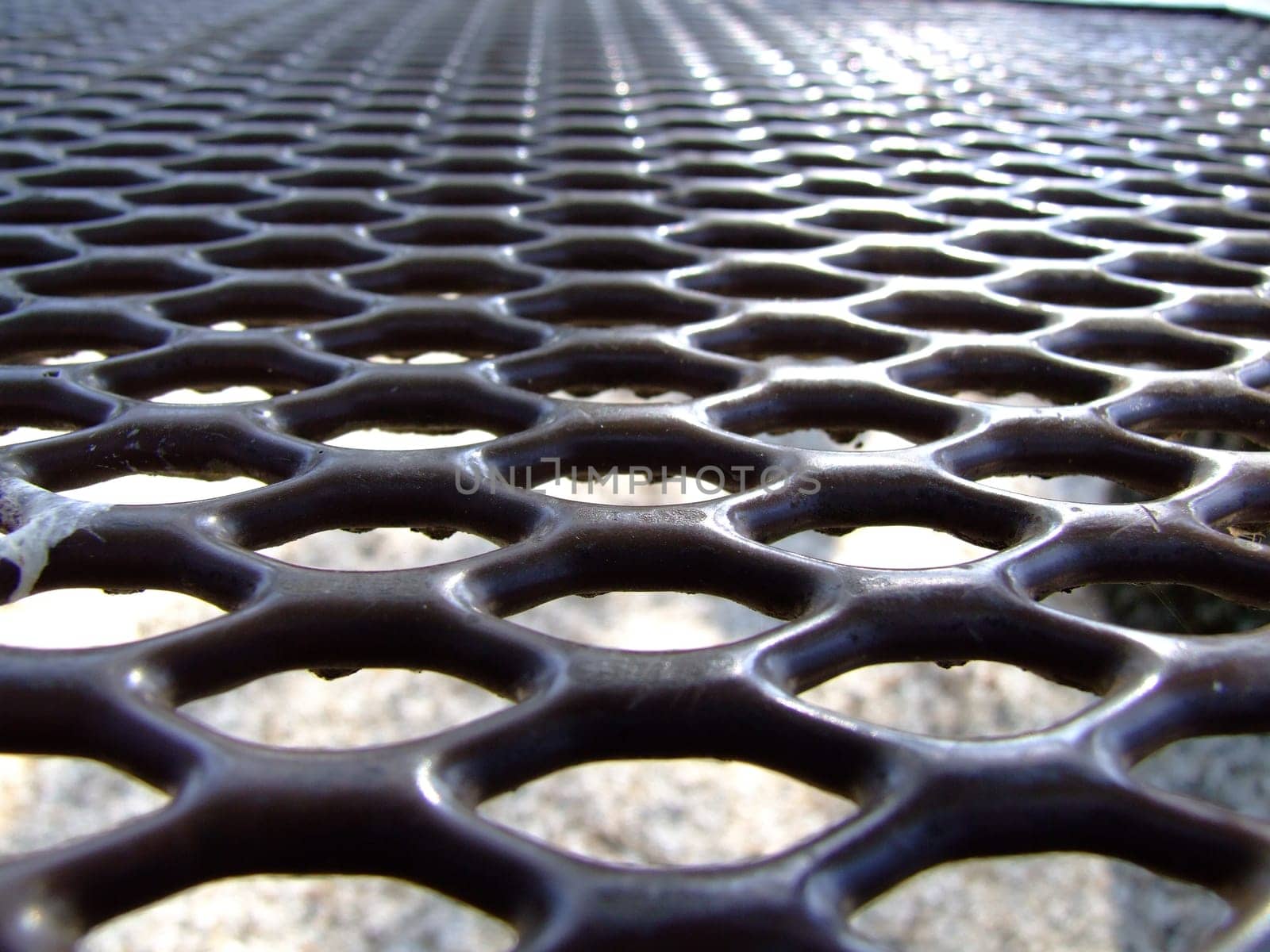 macro of black metal mesh