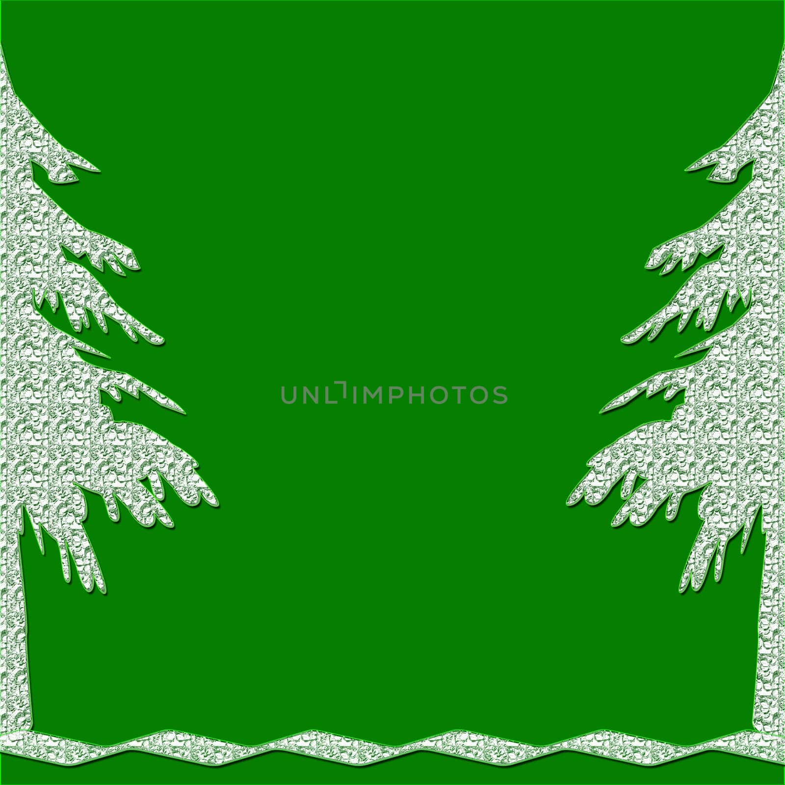 Christmas Trees in mirror image