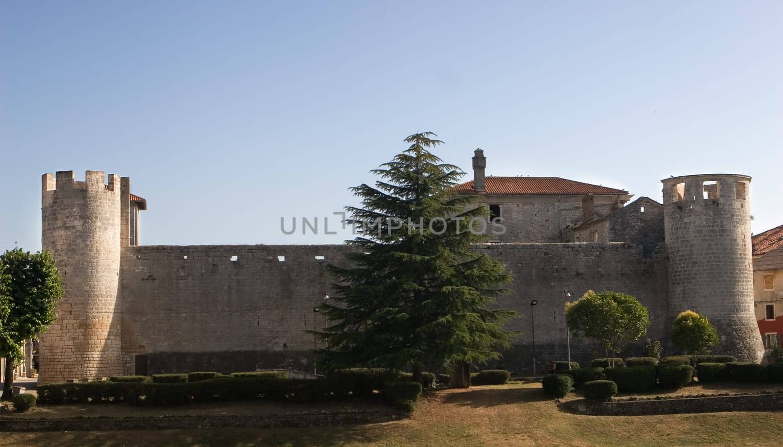 Medieval castle in the village