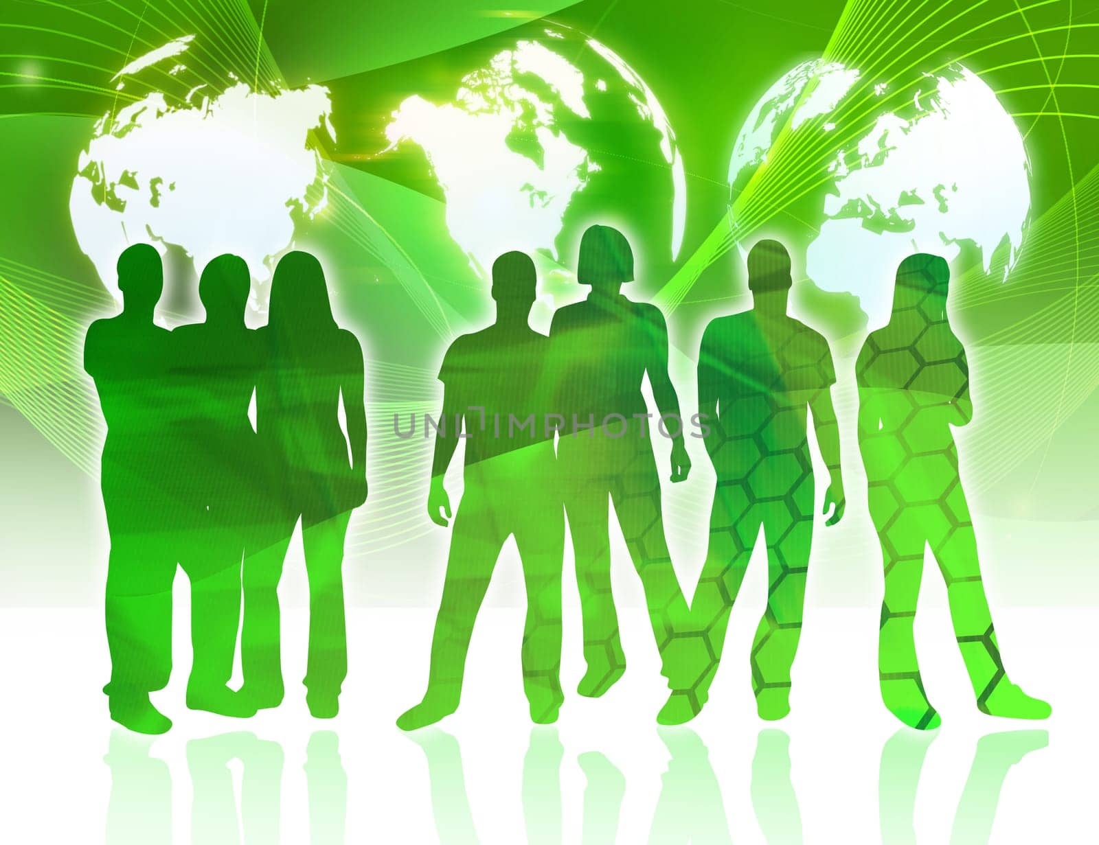 textures style of people silhouettes