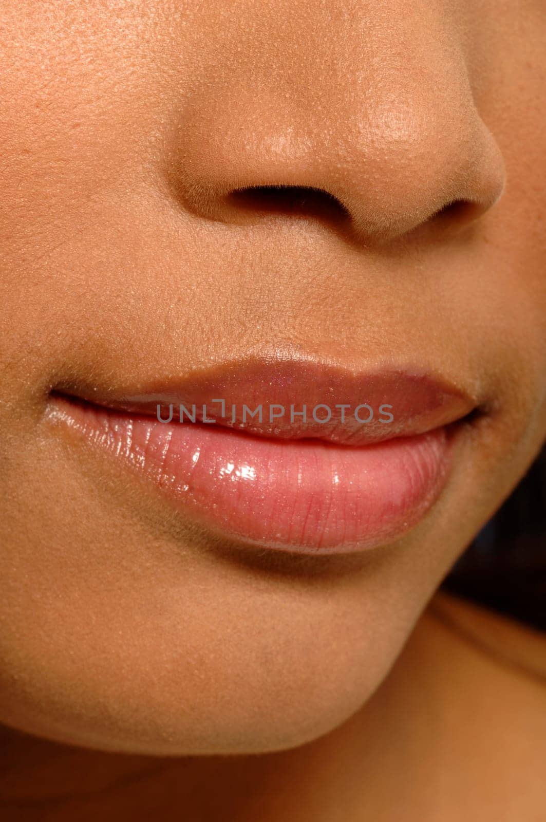 a lovely and sensuous mouth and nose