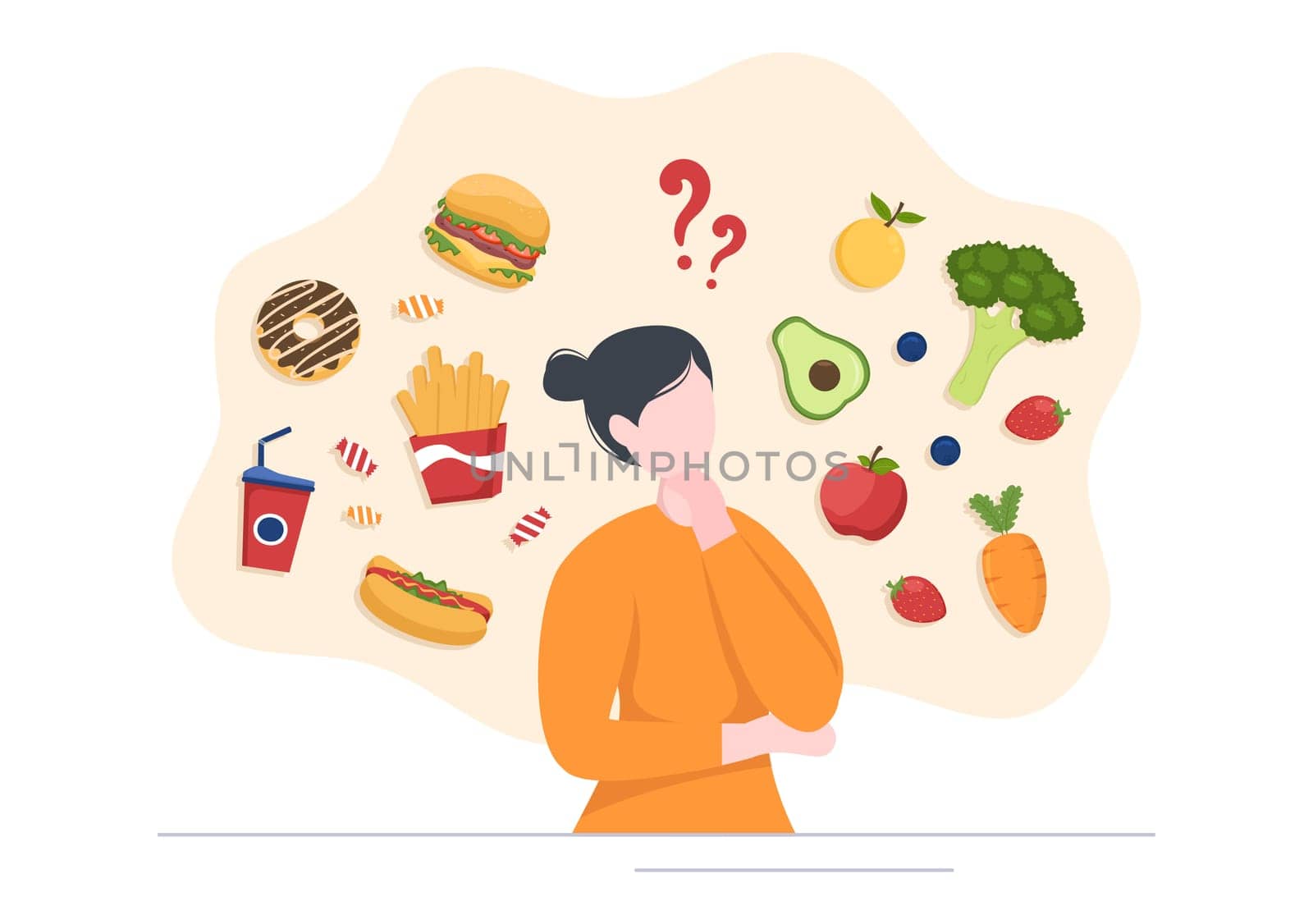 Weight Loss Template Hand Drawn Cartoon Flat Illustration of People Overweight doing Exercise, Training and Planning Diet for a Slim Body