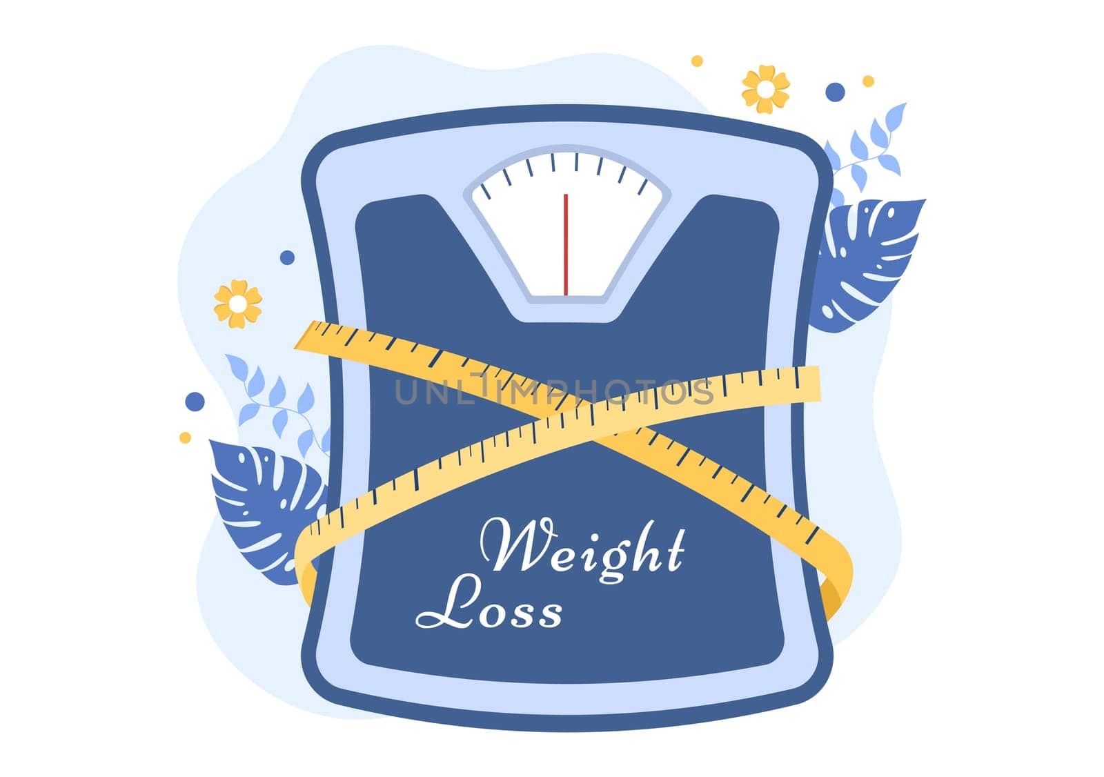 Weight Loss Template Hand Drawn Cartoon Flat Illustration of People Overweight doing Exercise, Training and Planning Diet for a Slim Body