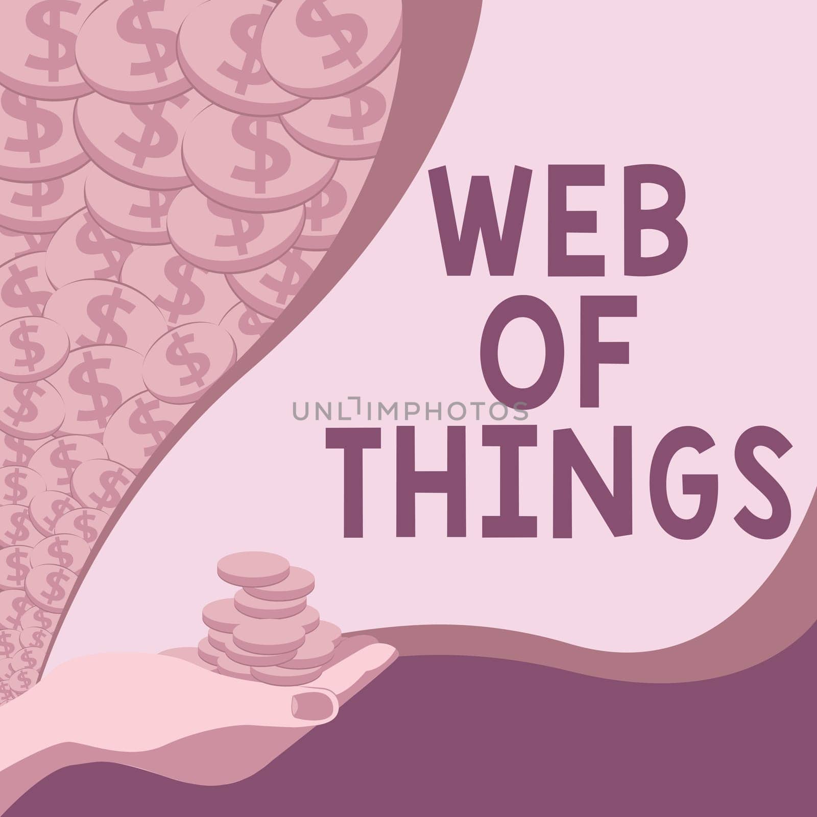 Inspiration showing sign Web Of Things, Conceptual photo Internet technology online modern data service communication