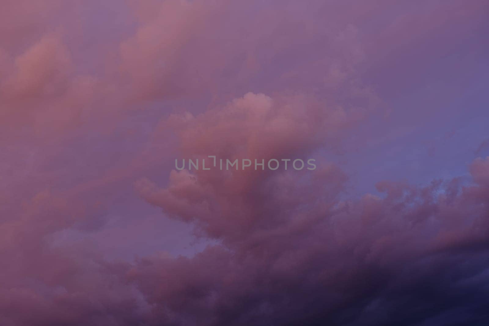 Dawn sky with colorfull clouds. Sunset landscape.