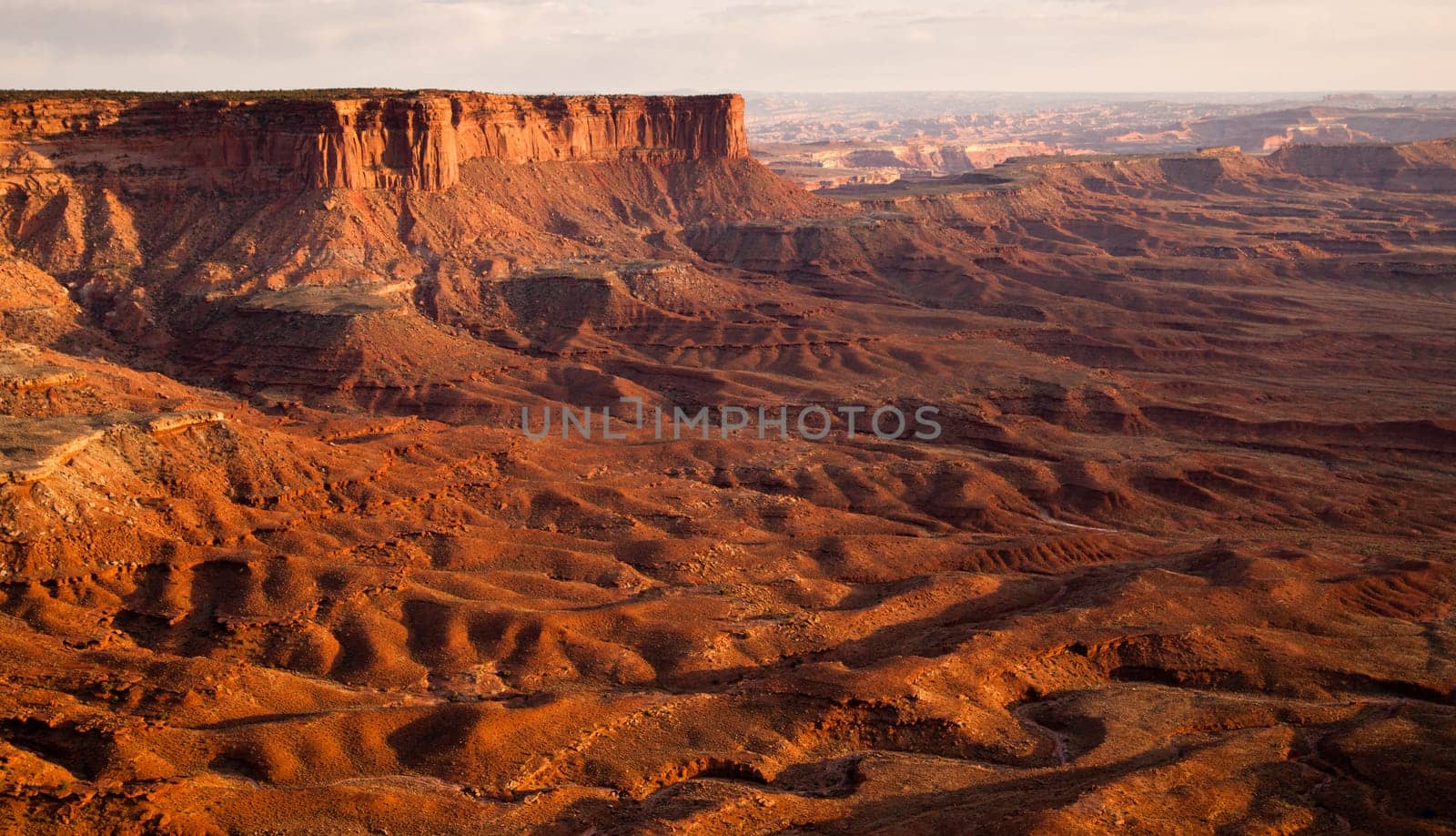It's a grand view from the Green River Overlook as the sun sets