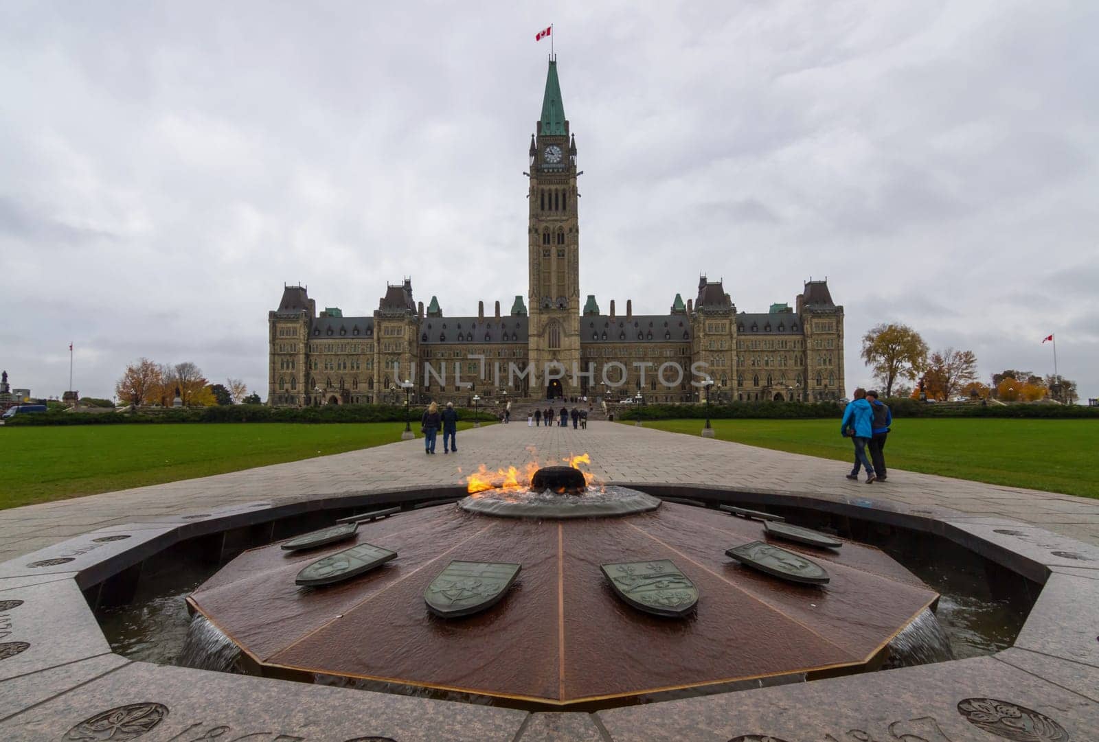 This photo was shot from Ottawa in autumn, Canada.