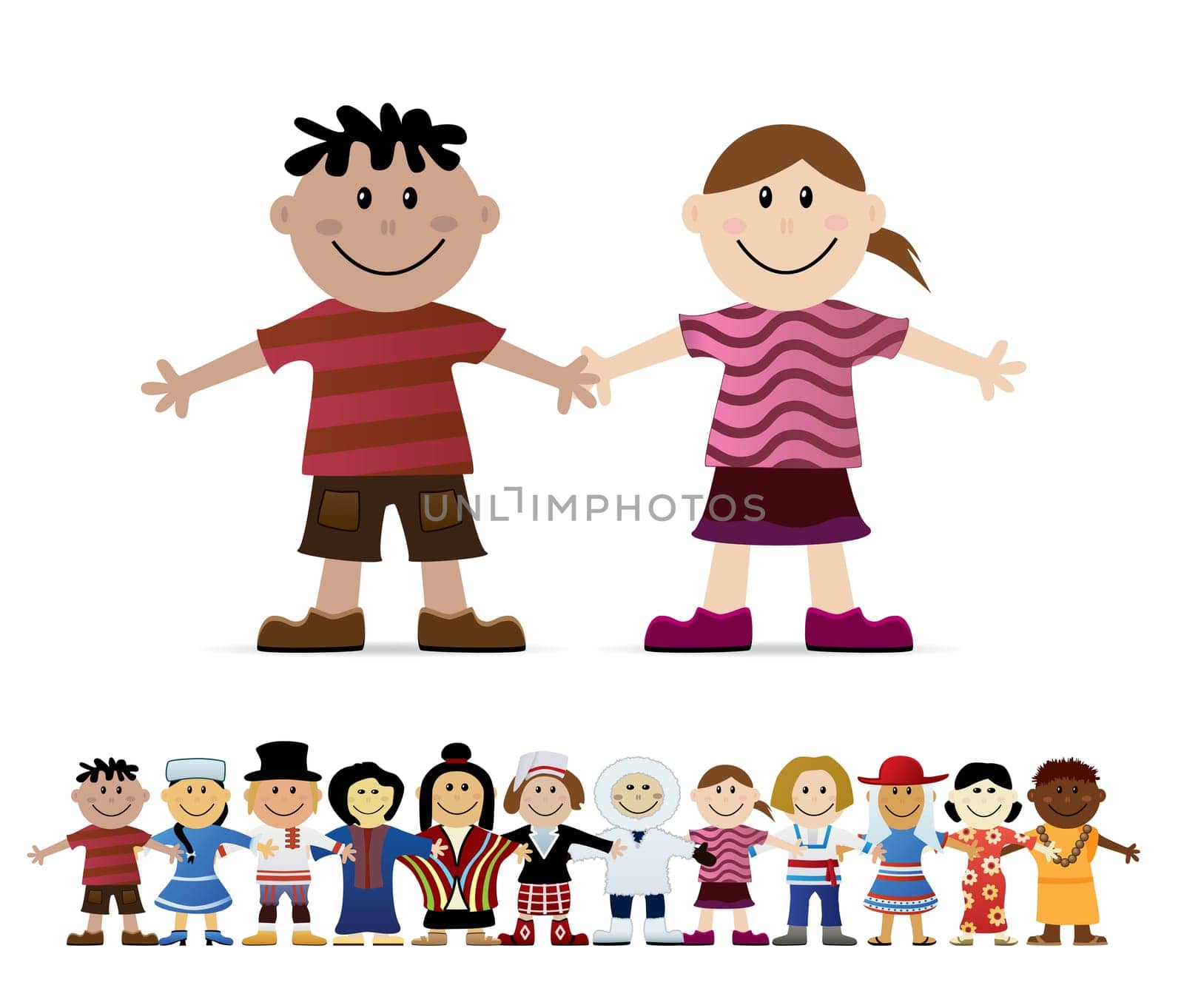 Friendship. Kids of the world.