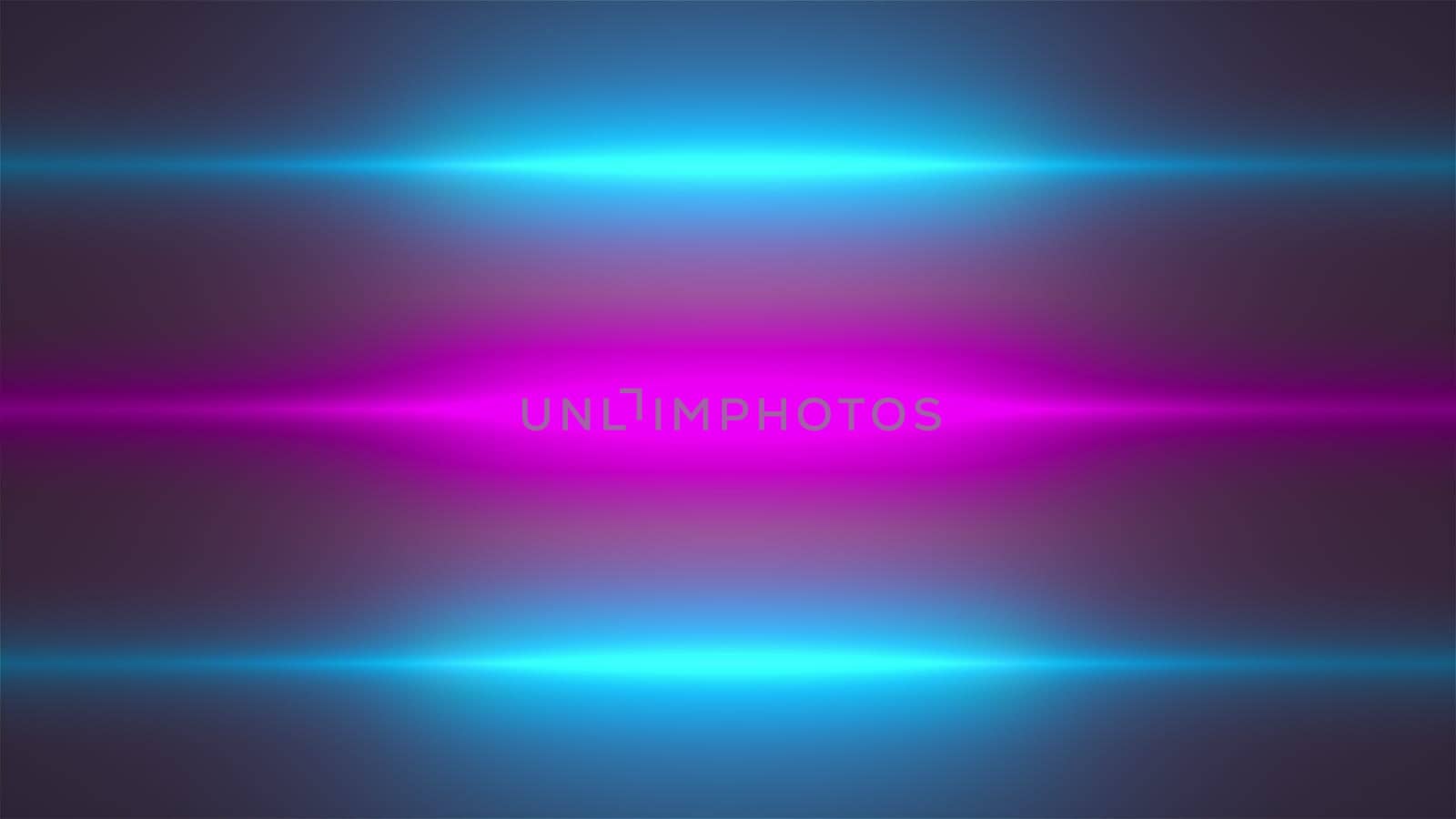 Horizontal neon lines. Computer generated 3d render