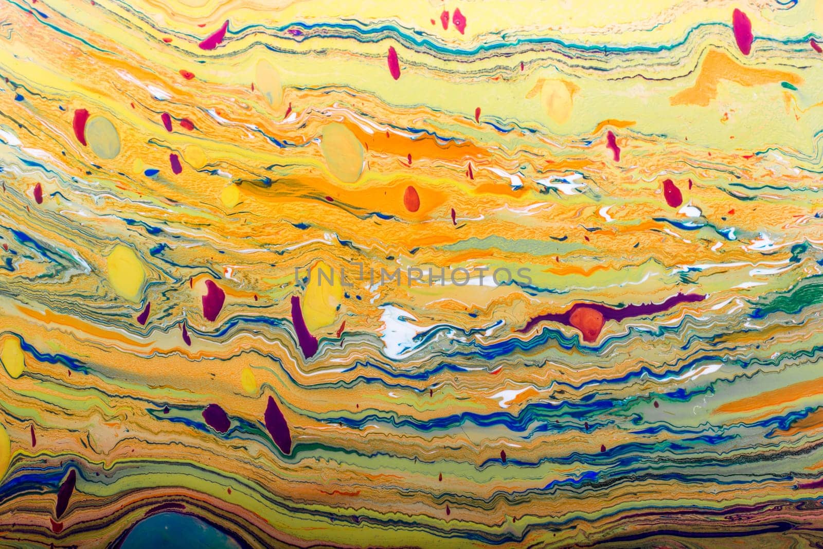 Traditional Turkish marbling artwork patterns as colorful abstract background