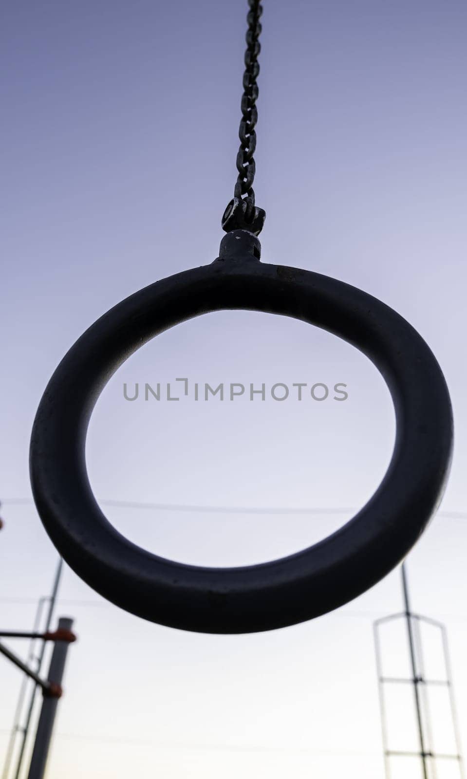 Detail of objects to exercise in an outdoor gym