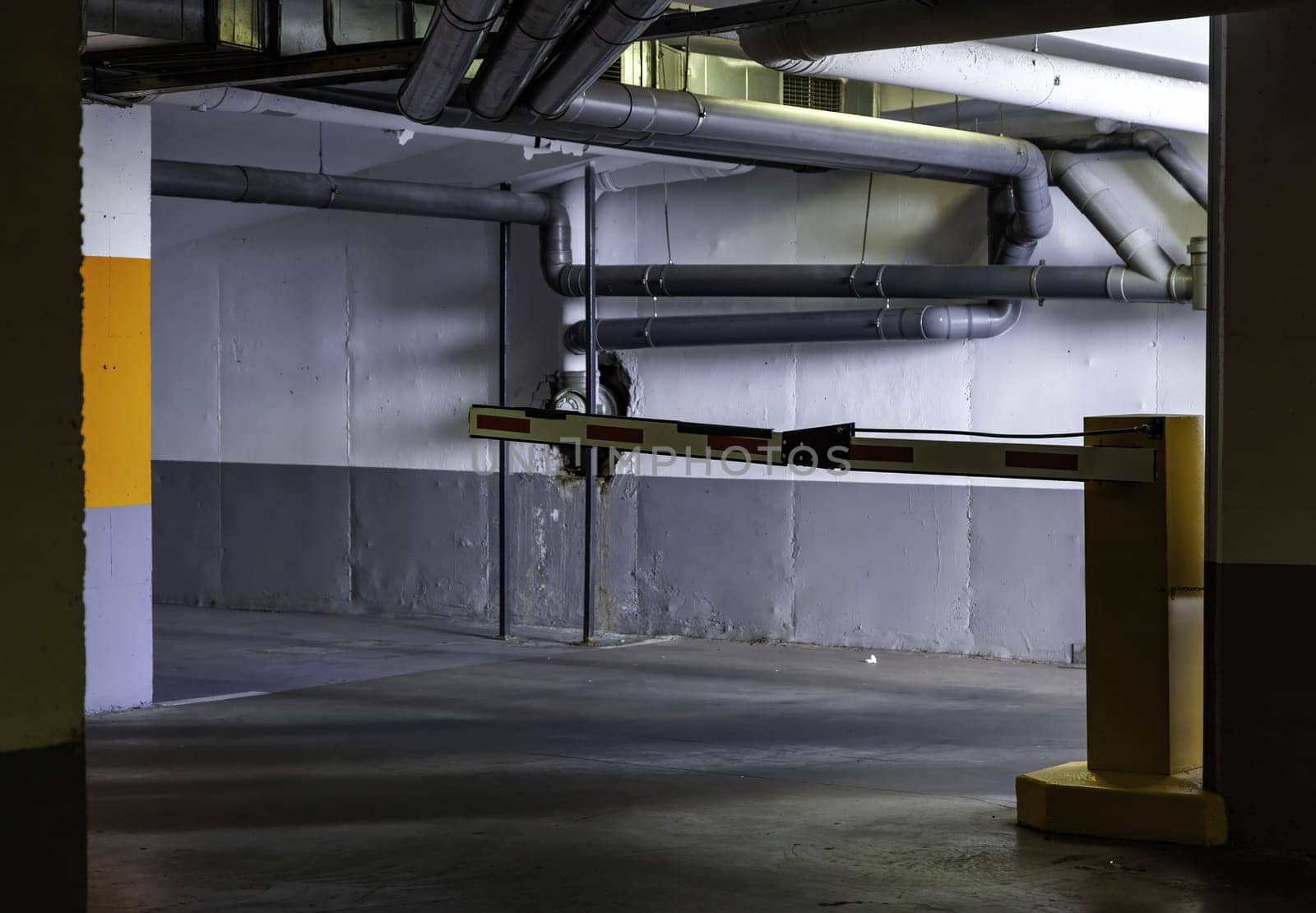 Detail of place to park car, underground construction